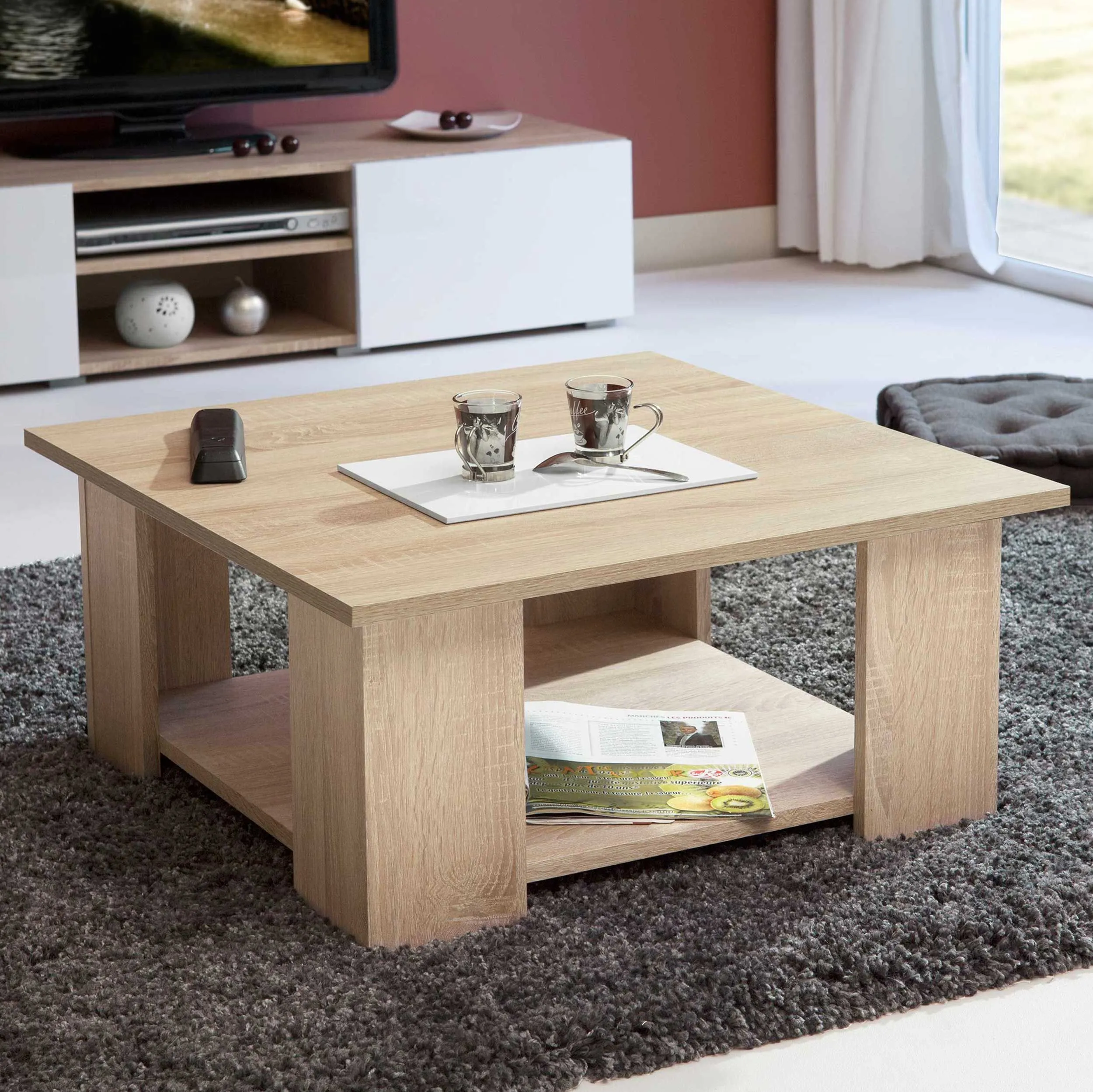 Table basse Square 67x67 - chêne