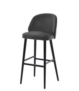 Tabouret de bar d'intérieur gris anthracite 105x52x57 cm Oscar