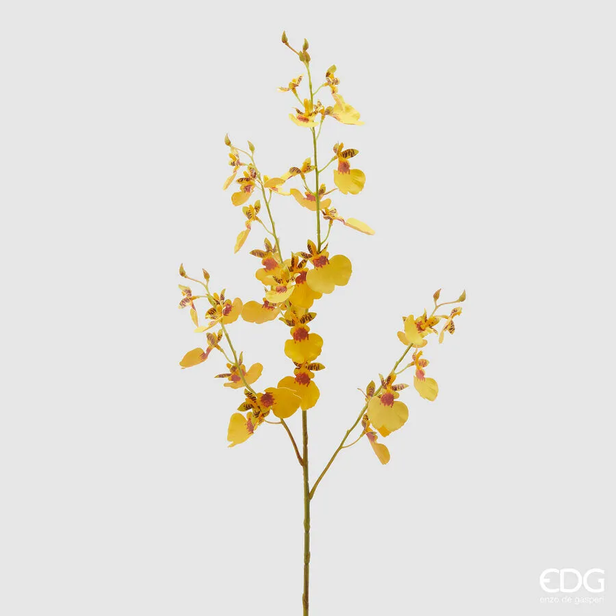 EDG Enzo De Gasperi Orchid Oncidium Branch x4 Artificial H 80 Cm Yello