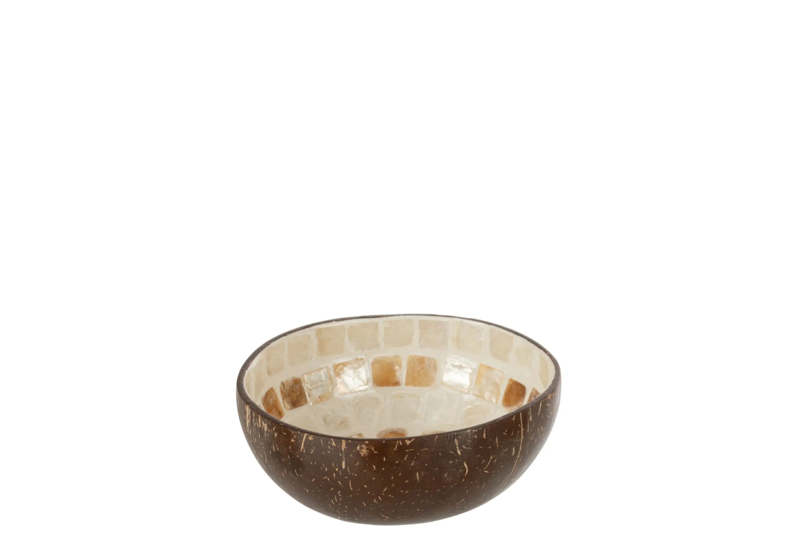 Demi noix de coco boule nuye noix/beige/brun