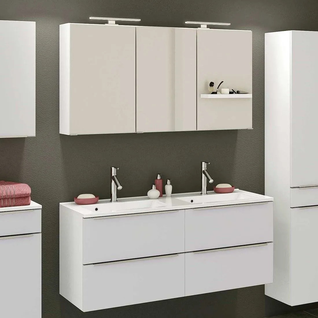 Ensemble salle de bains Hansen 3 120cm - blanc