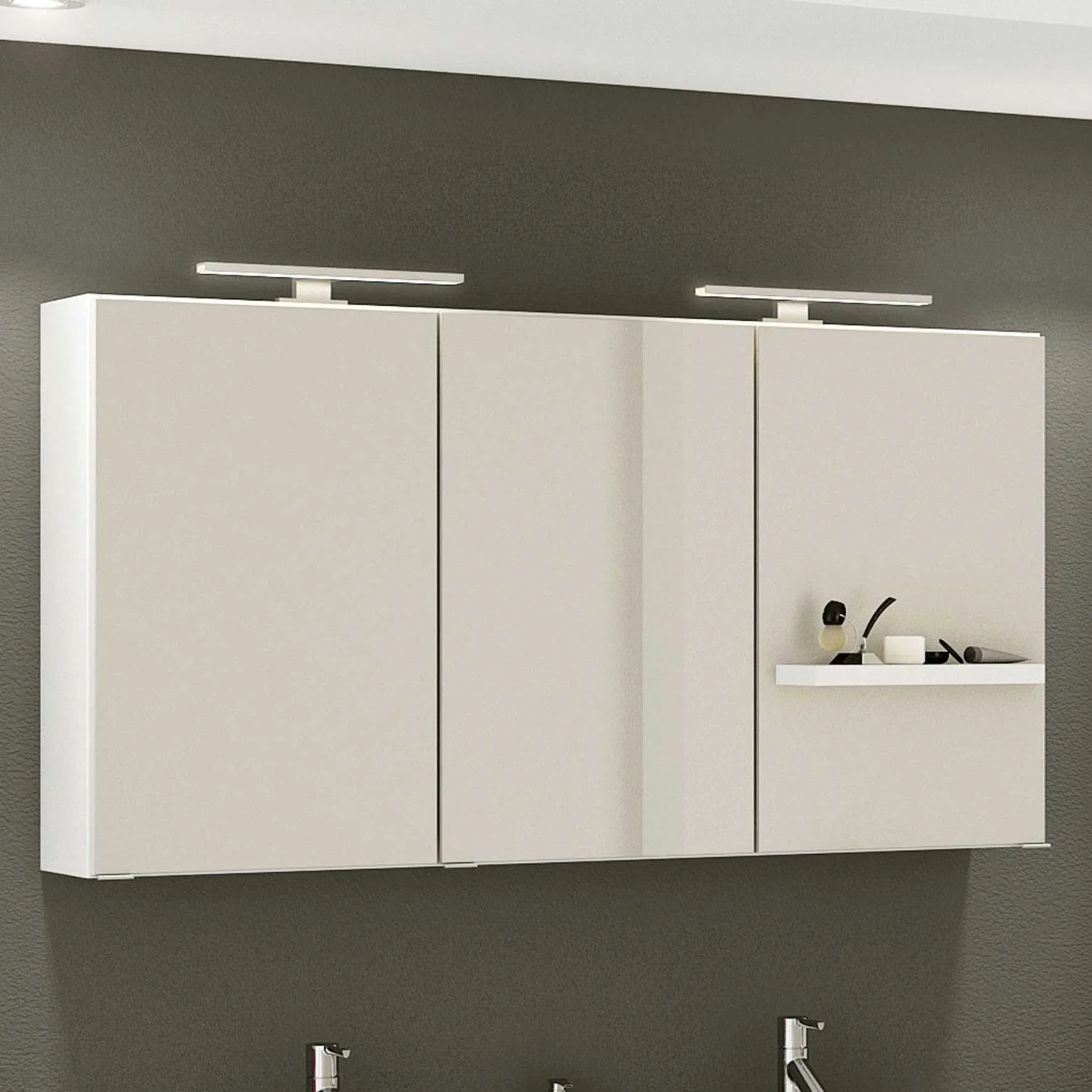 Armoire de toilette Hansen 120cm 3 portes - blanc