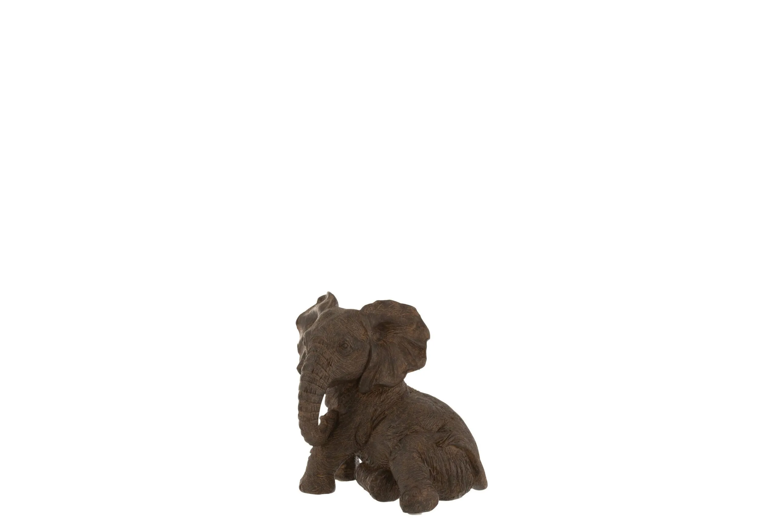 Elephant couche resine marron fonce