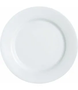 Assiette plate rond blanc verre opal Ø 26,5 cm Luminarc