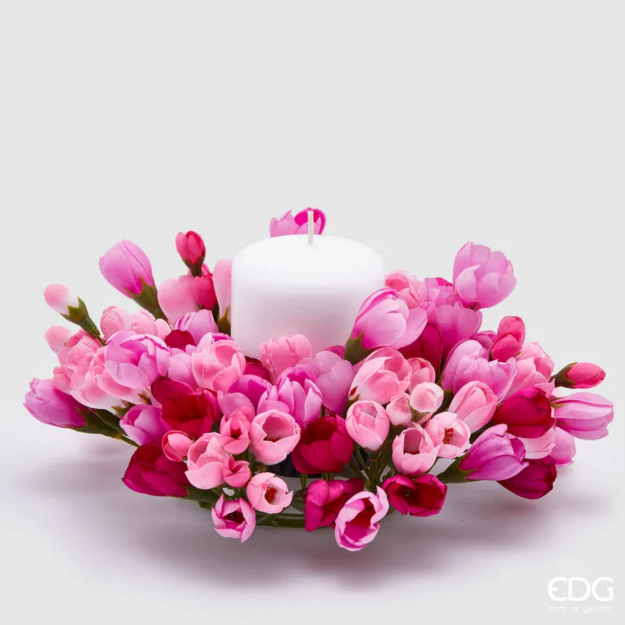 EDG Enzo De Gasperi Crown Candle Holder Crocus-Mix D 21 Cm Int. 8 Cm P