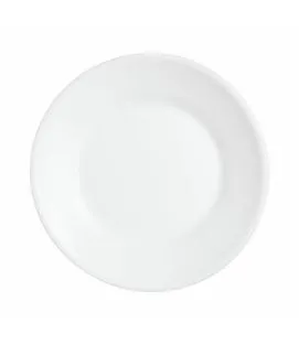 Assiette plate rond blanc verre opal Ø 23,5 cm Restaurant Arcoroc
