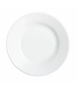 Assiette creuse rond blanc verre opal Ø 22,5 cm Restaurant Arcoroc