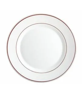 Assiette plate rond blanc verre opal Ø 19 cm Restaurant Filet Bordeaux Arcoroc