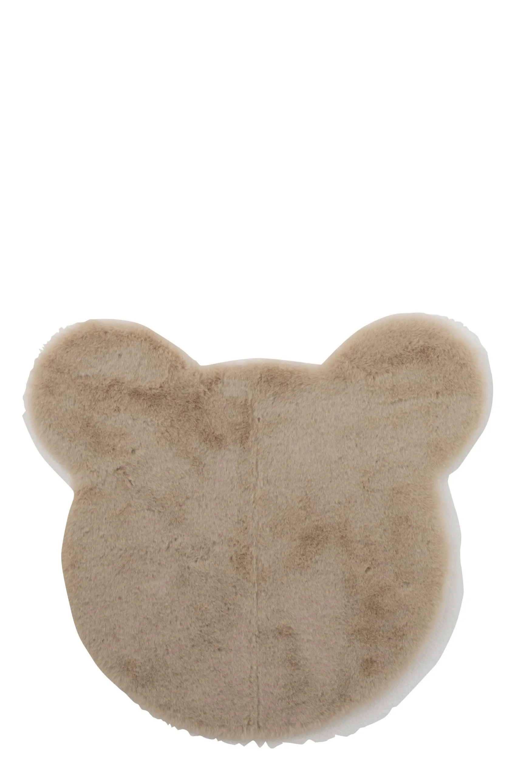 Tapis tete d'ours polyester beige