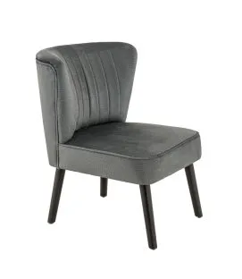 Fauteuil d'intérieur gris anthracite 76x64x70 cm Lautrec S
