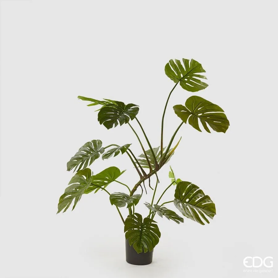 EDG Enzo De Gasperi Monstera Plant with Artificial Pot H 128 Cm Green