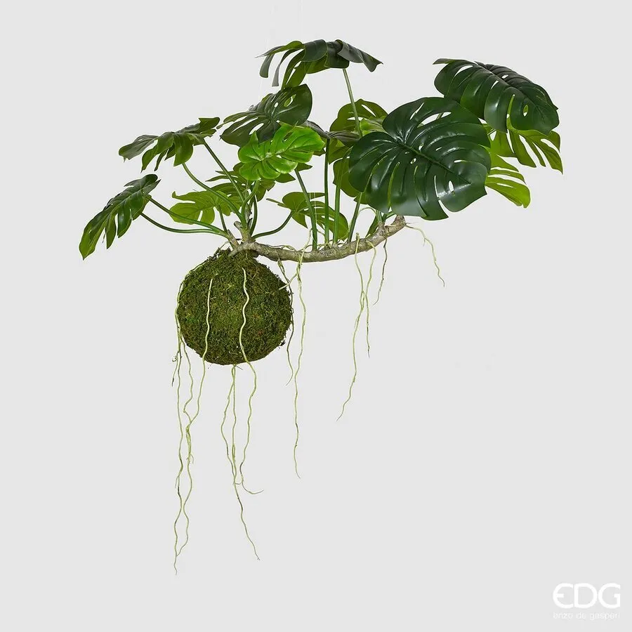 EDG Enzo De Gasperi Monstera Bell Artificial Hanging Plant H 70 Cm L 1