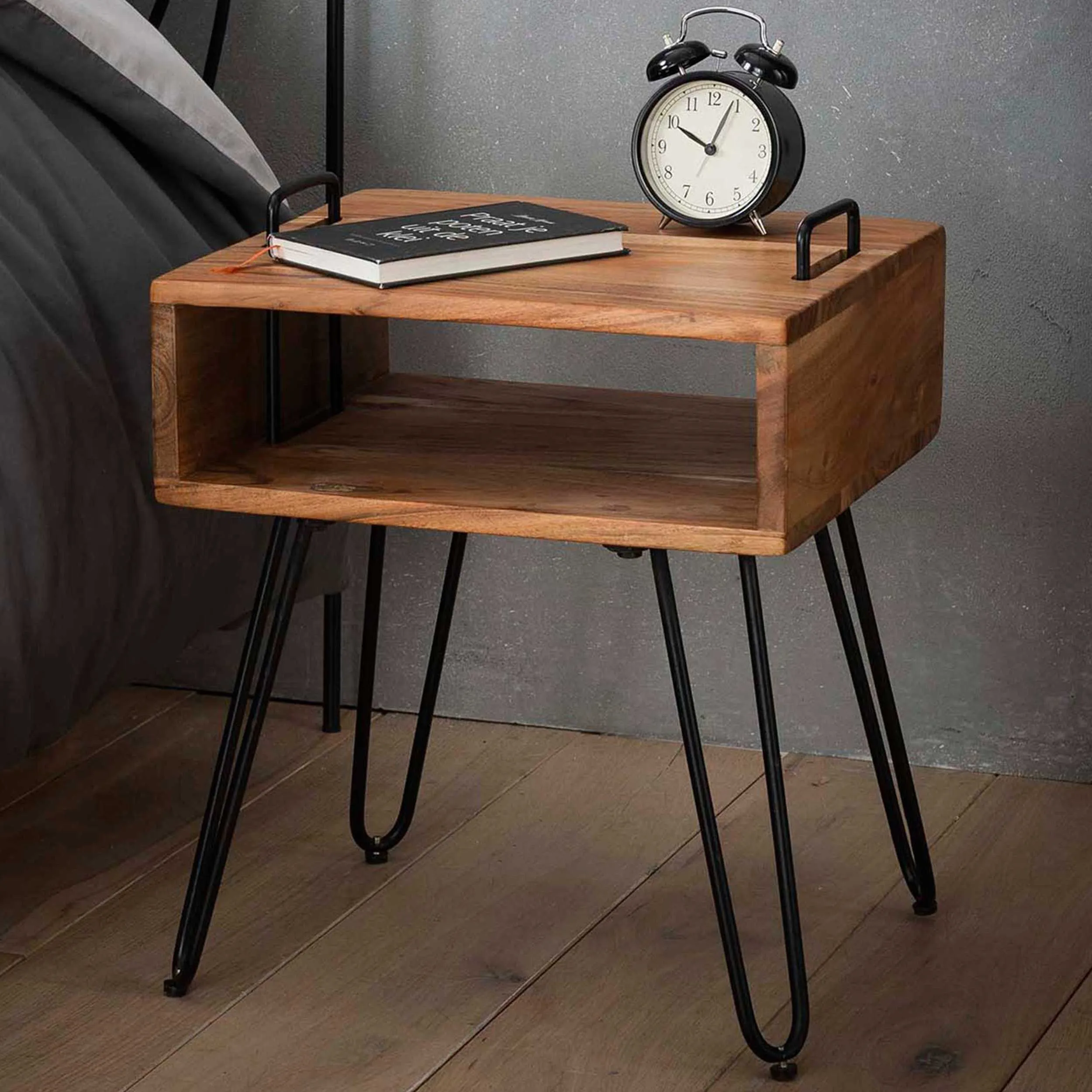 Table d'appoint Quadro bois d'acacia