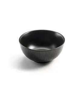 Bol rond noir grès émaillé 60 cl Ø 15 cm Magma Medard De Noblat