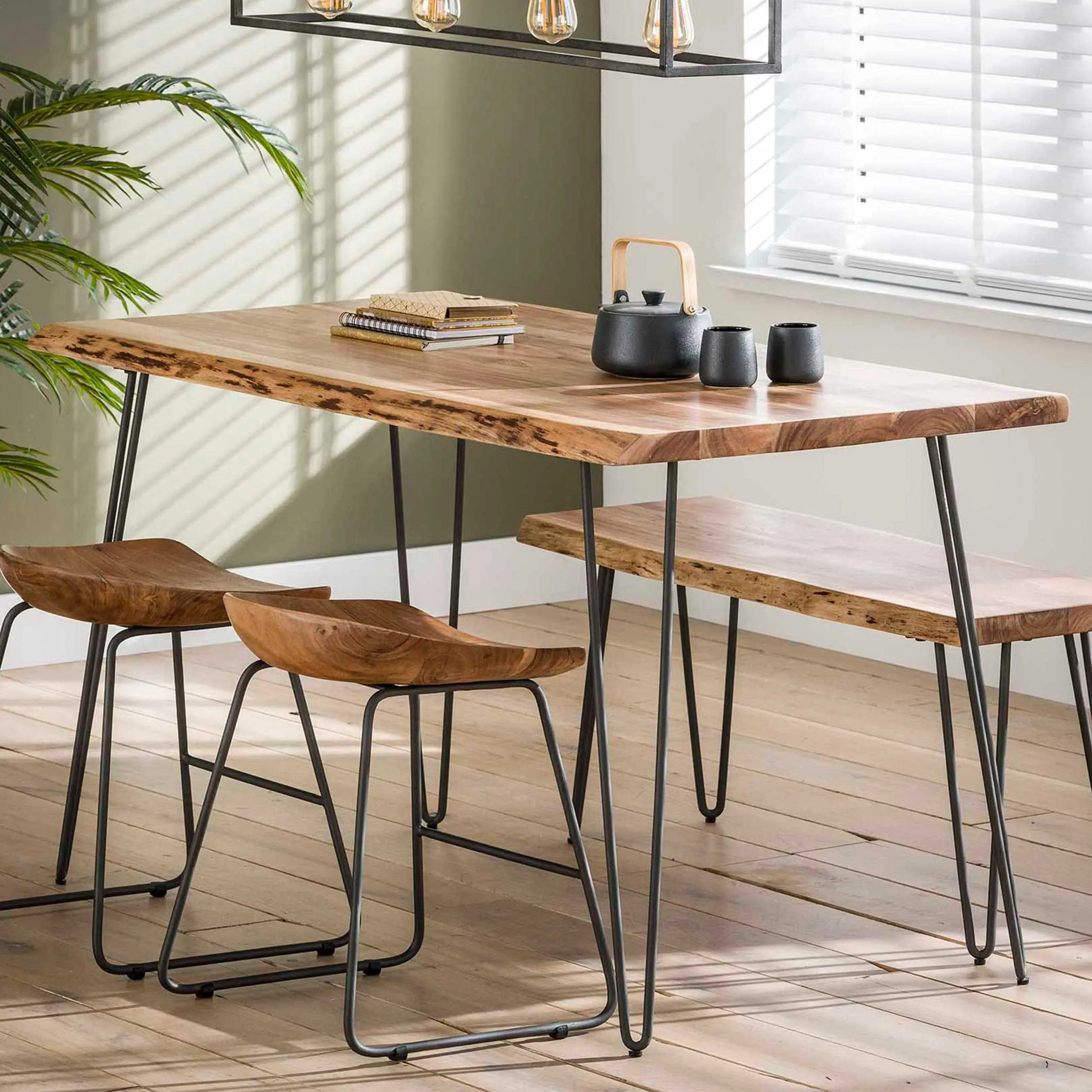 Table à manger 130 cm - acacia