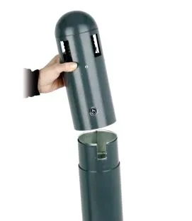 Cendrier sur pied acier 30x30x108 cm Probbax