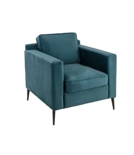 Fauteuil d'intérieur bleu pétrole 83x78x84 cm Arnold