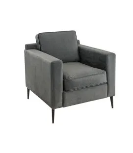 Fauteuil d'intérieur gris anthracite 83x78x84 cm Arnold