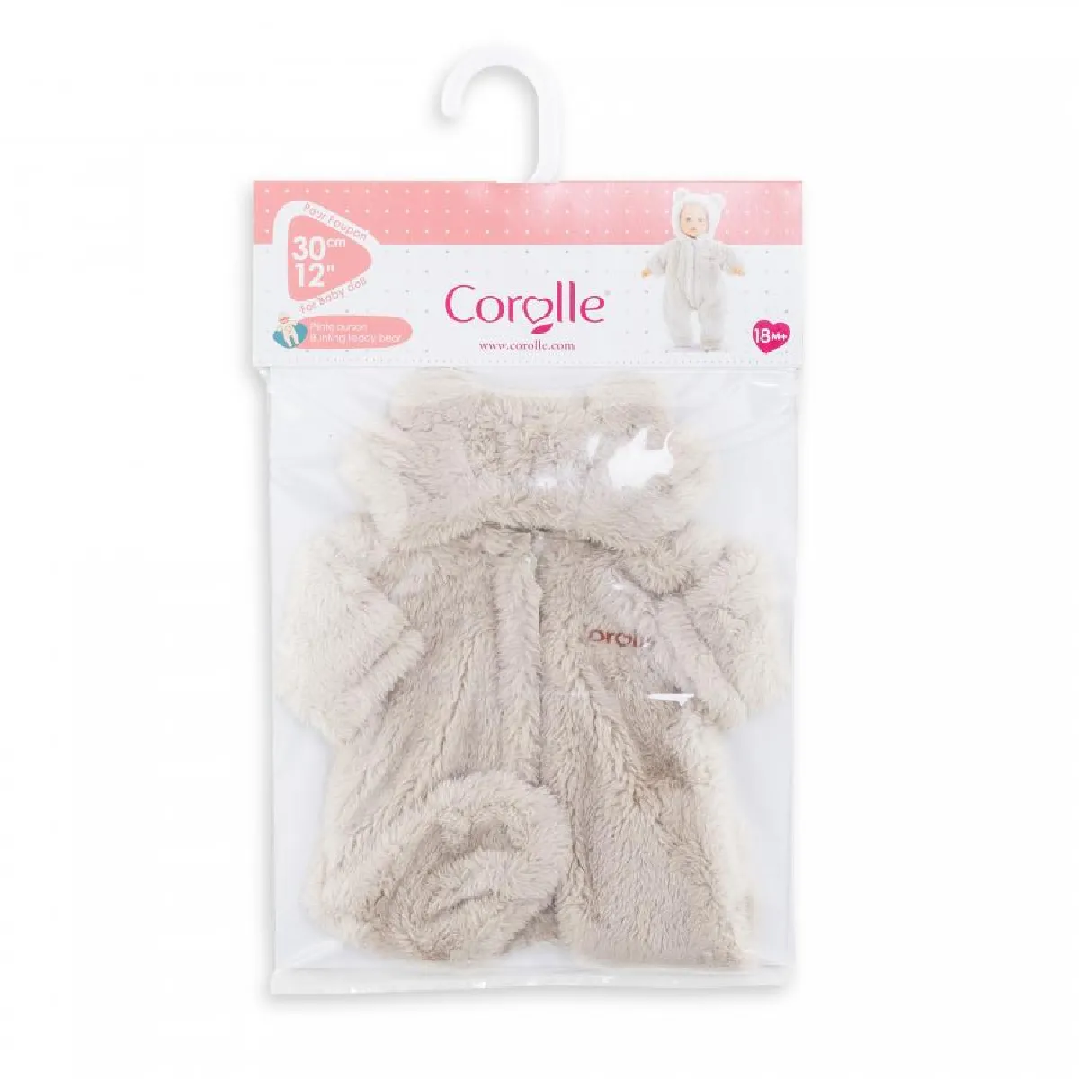 Tenue d'hiver pour poupée - Adorable oreilles d'ourson - Facile à enfiler