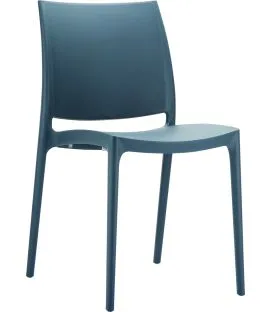 Chaise d''extérieur gris foncé 81x44x50 cm Maya