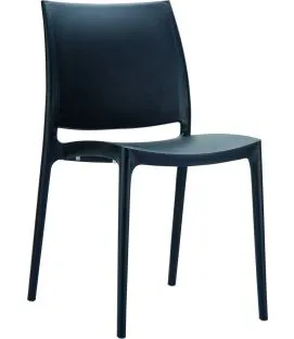 Chaise noir 81x44x50 cm Maya