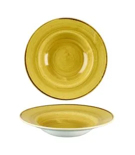 Assiette creuse rond Mustard porcelaine vitrifiée Ø 28 cm Stonecast Churchill
