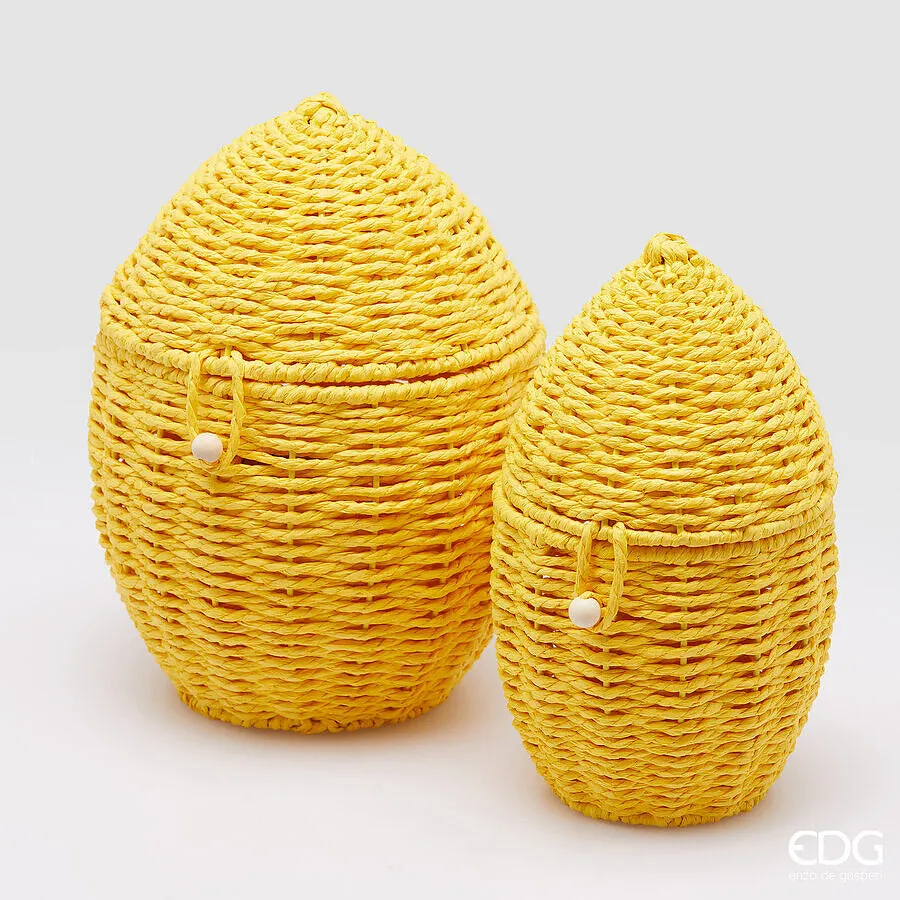 EDG Enzo De Gasperi Egg Basket Vase H 30 Cm D 20.5 Cm H 25 Cm D 15 Cm