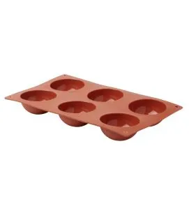 Plaque 6 demi-sphères silicone GN 1/3 29,5x17,5x3,5 cm Pro.cooker