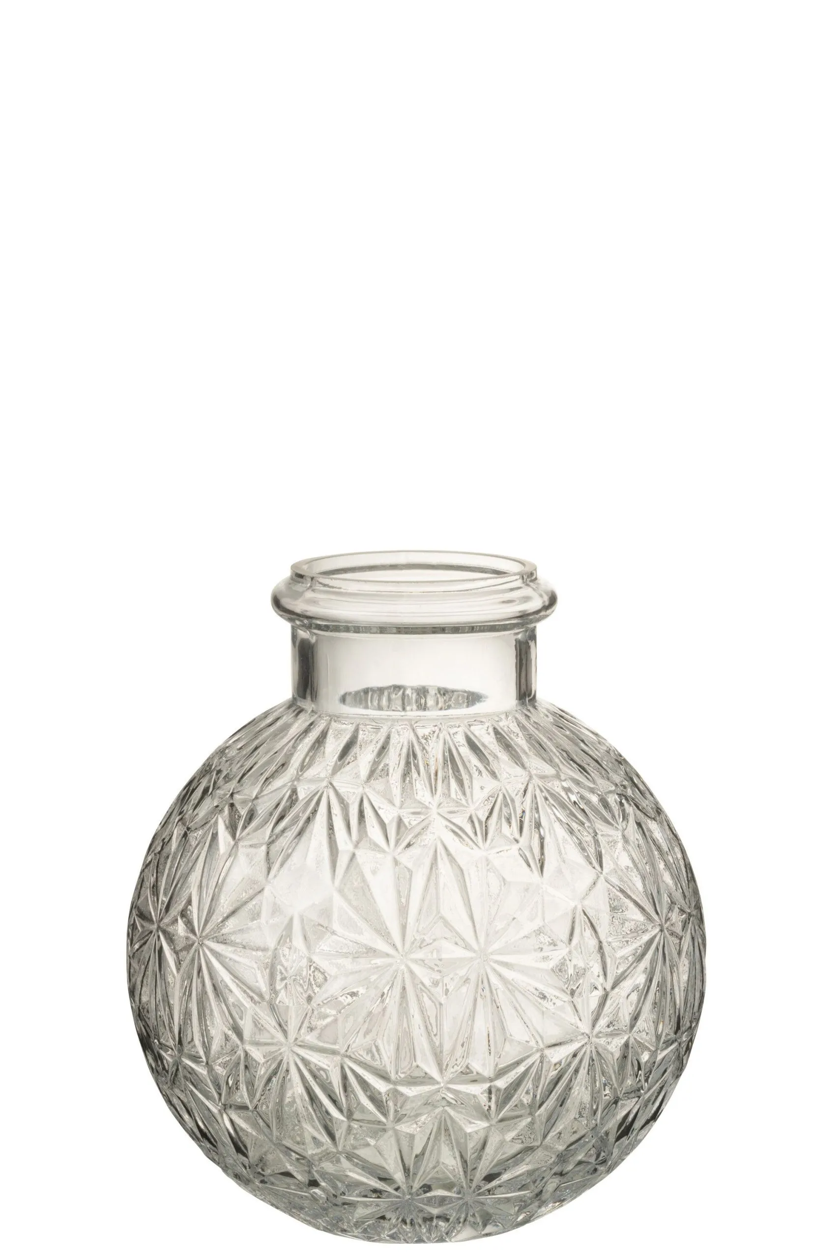 Vase boule taille verre transparent small