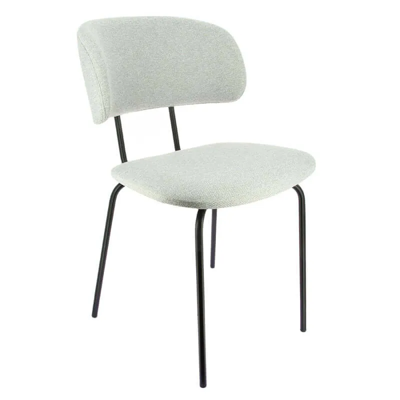 CHLOE CHAISE METAL TISSU GRIS