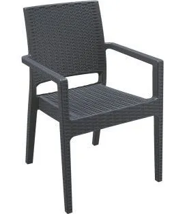 Fauteuil de terrasse gris 87x58x59 cm Jamaica