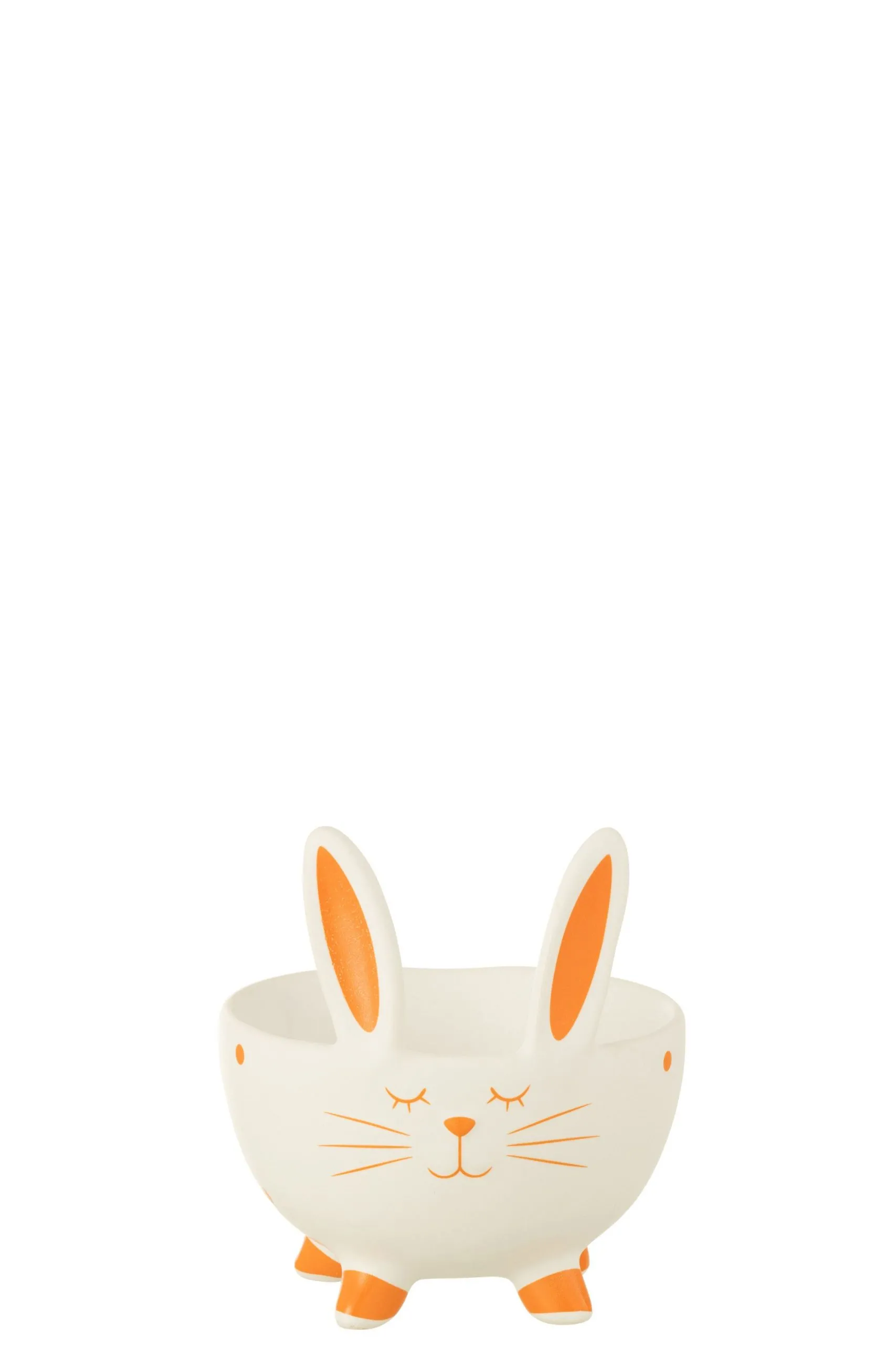 Bol lapin orange ceramique large