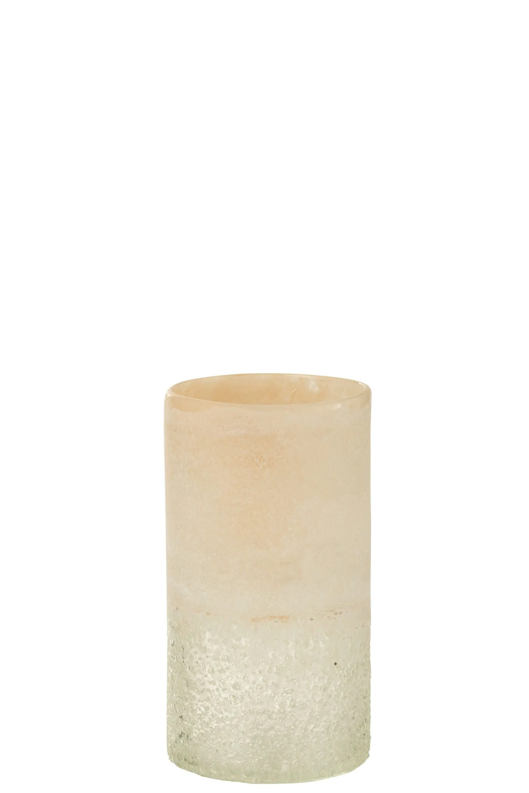 Vase cylindre verre beige small