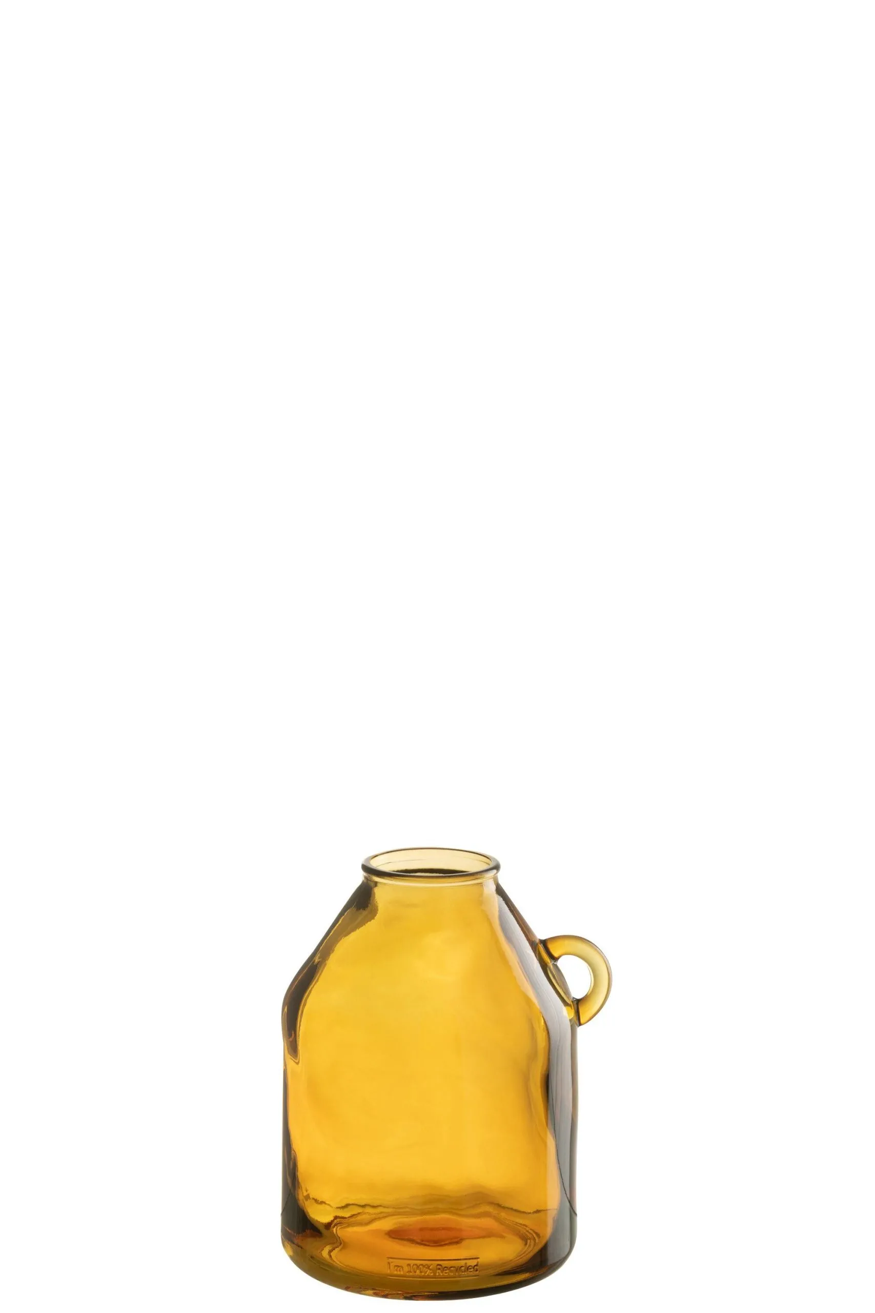 Vase anse cylindre verre ocre small