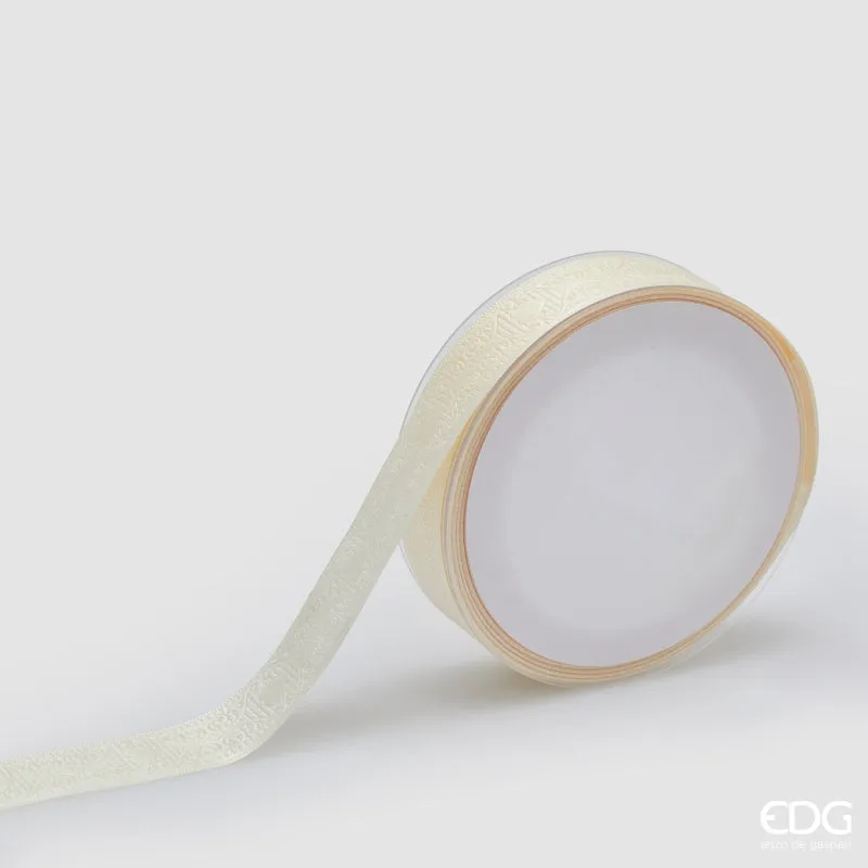 EDG Enzo De Gasperi Ribbon Hearts Motif Mix H 2.5 Cm L 20 Mt Champagne