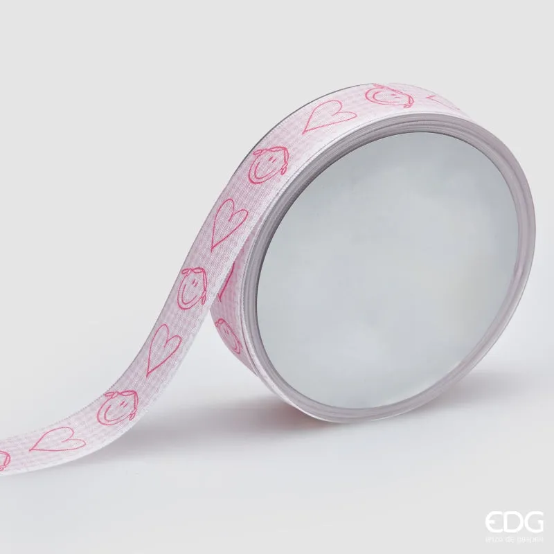 EDG Enzo De Gasperi Ribbon Children's Motif H 2.5 Cm L 20 Mt Pink