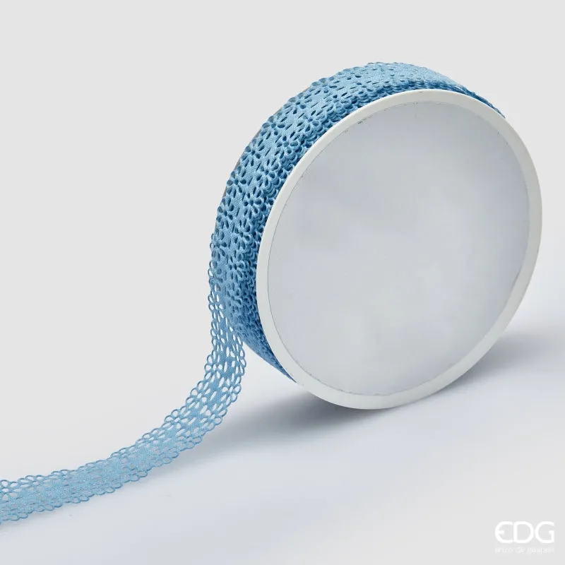 EDG Enzo De Gasperi Embroidery Ribbon H 2.5 Cm L 15 Mt Blue