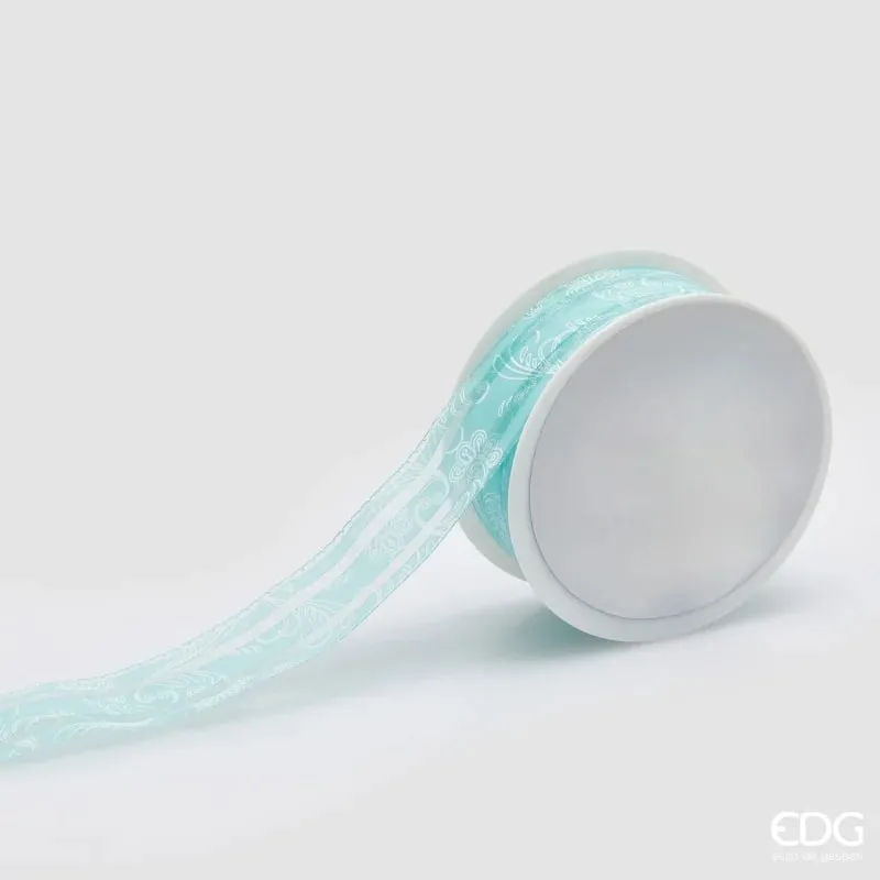 EDG Enzo De Gasperi Baroque Ribbon H 4 Cm L 20 Mt Turquoise
