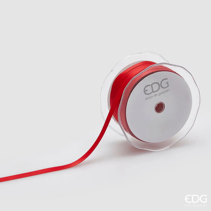 EDG Enzo De Gasperi Double Satin Ribbon H 10 Mm L 50 Mt Red