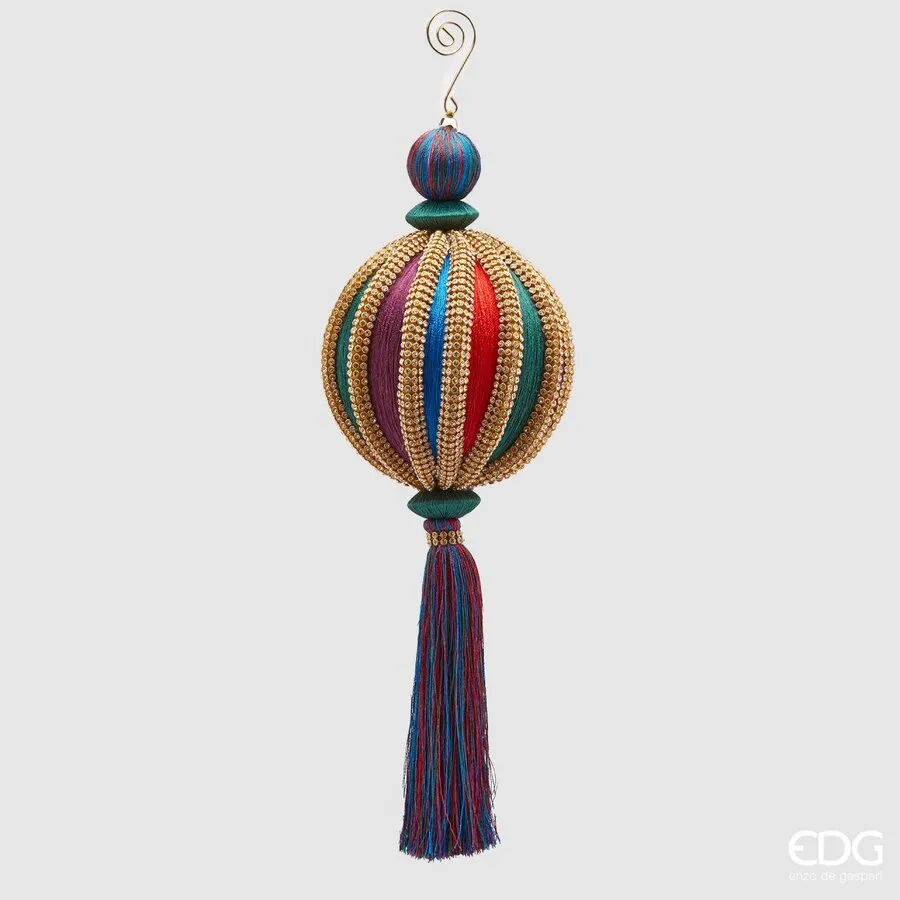 EDG Enzo De Gasperi Silk Zirc Christmas Ball - Meriadia. H 35 cm D 12