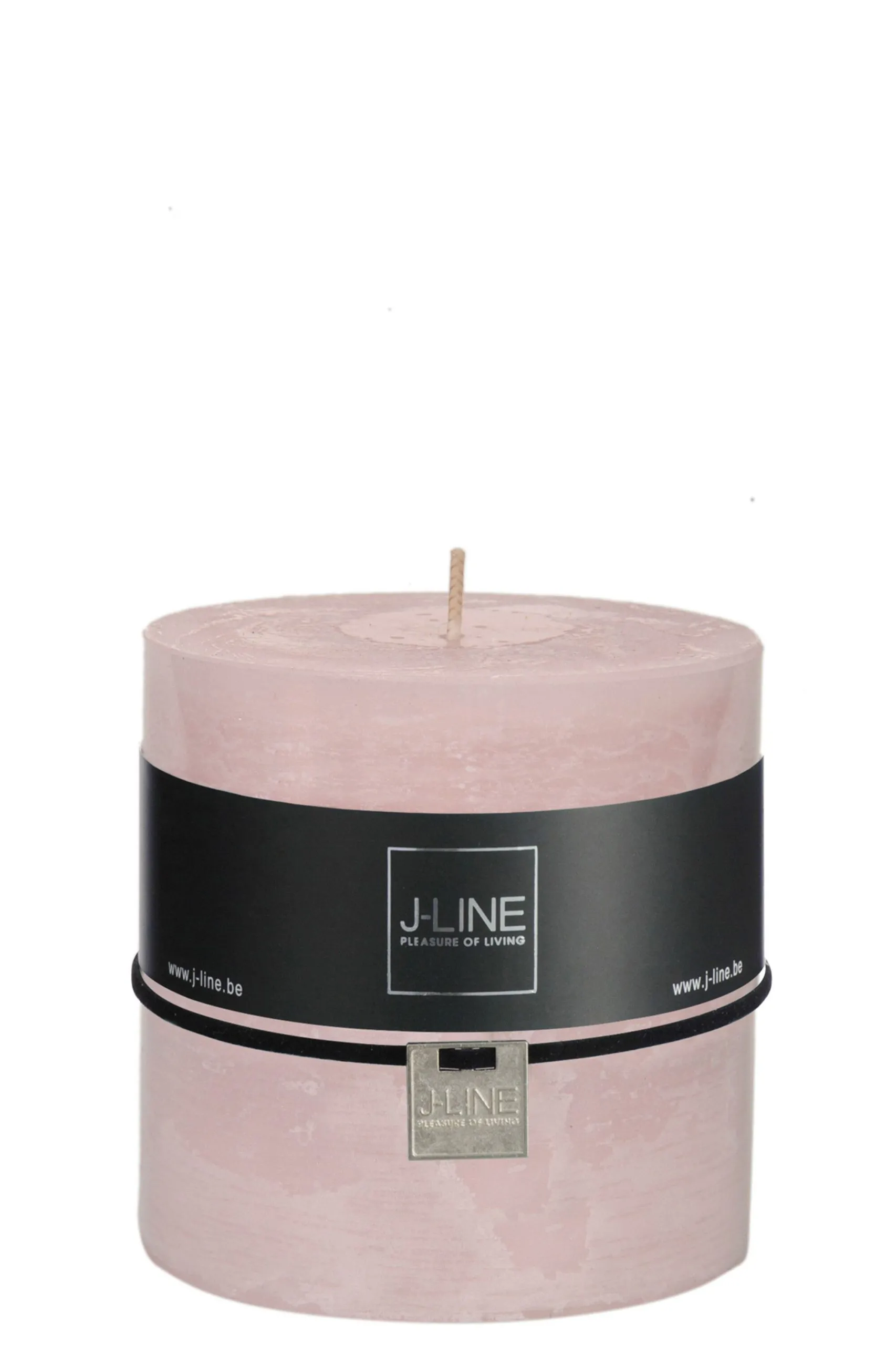 Bougie cylind rose poudre -64h