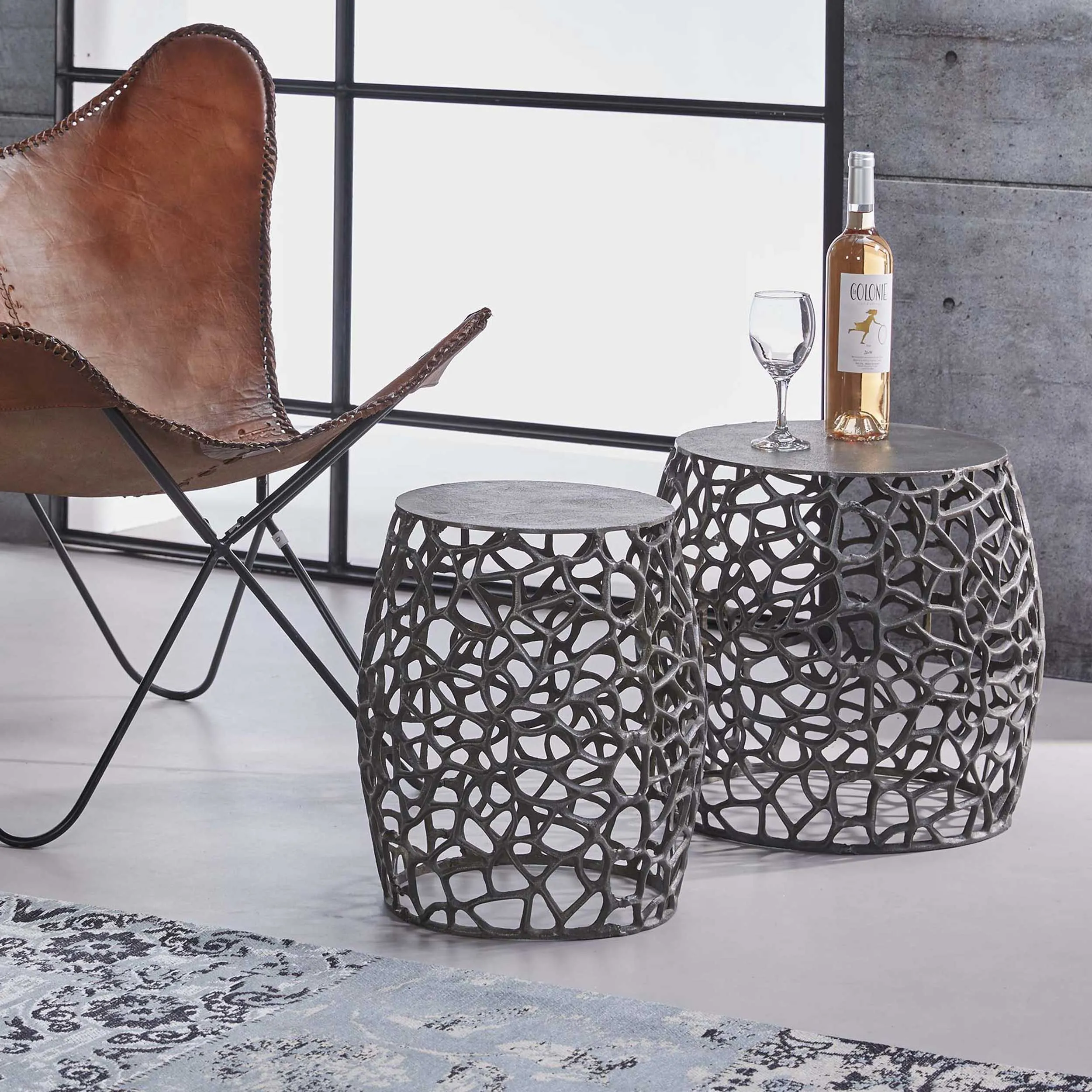 Ensemble de 2 tables d'appoint Lou