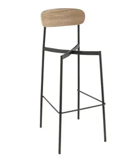 Structure tabouret d'intérieur noir 106x42x48 cm Ralph