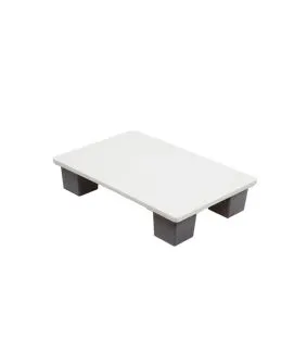 Palette rectangulaire blanc plastique 40x60x11 cm 500 kg Gilac