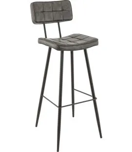 Tabouret de bar gris anthracite 92x37x50 cm Maurice