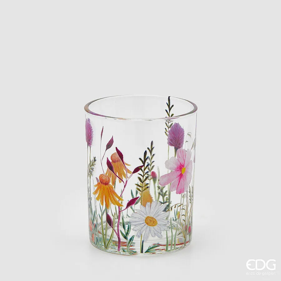 EDG Enzo De Gasperi Rudbeckia Candle Holder Cylinder H 12.5 Cm D 10 Cm