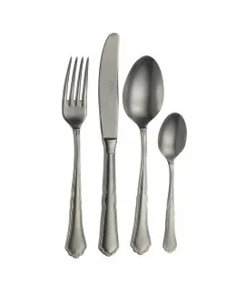 Fourchette à gâteau noir inox 18/10 14,8 cm Settecento Pintinox