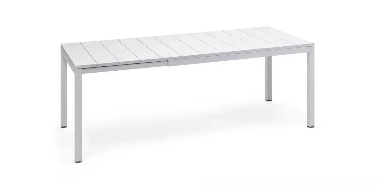 Nardi Table Rio 140 Extensible 140 / 210 x 85 Cm H 76 Cm White Aluminu