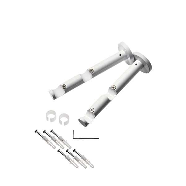 Support barre à rideau HOWLITE blanc 1,9 cm de 9,5 à 15,5 cm - 4MURS