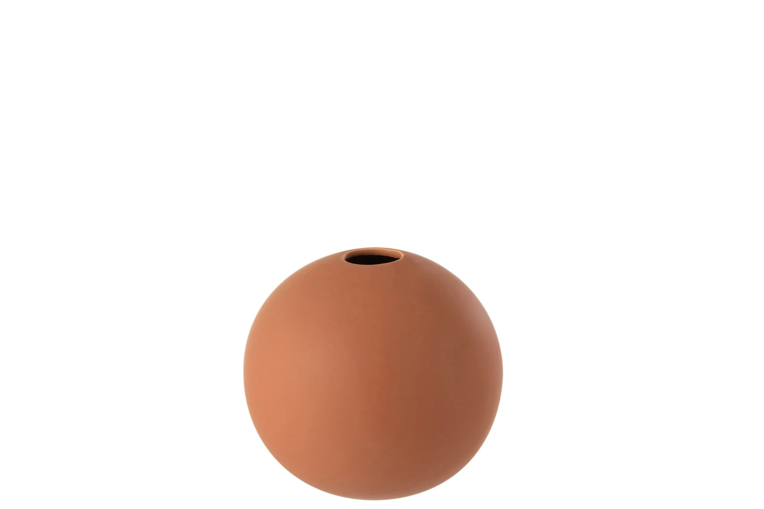 Vase boule ceramique rouille medium